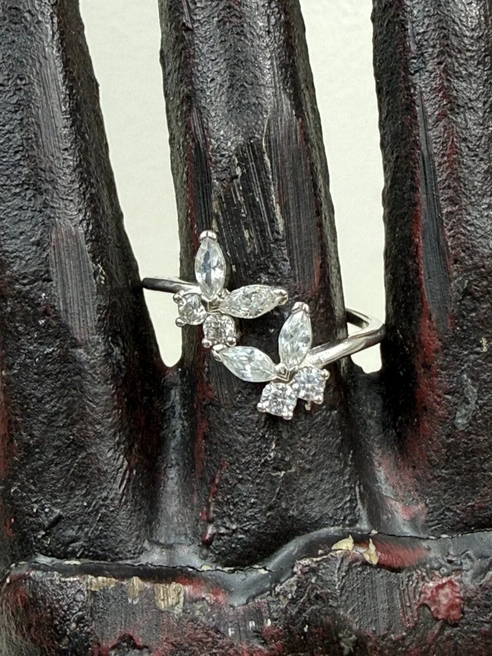 Double Butterfly CZ Ring Size 8.5 IBB CN 925